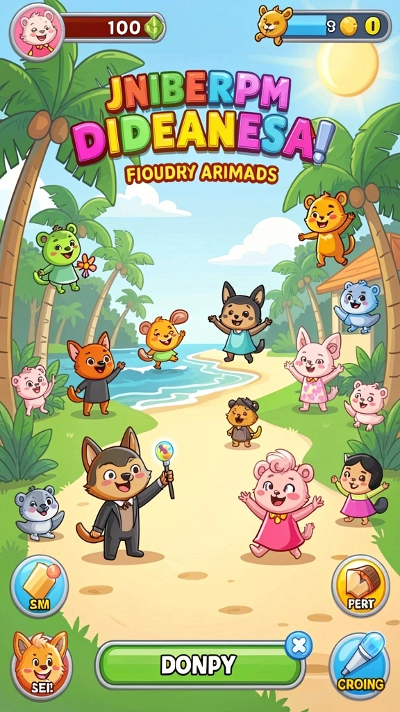 Tampilan grafis yang memukau di peta petualangan.