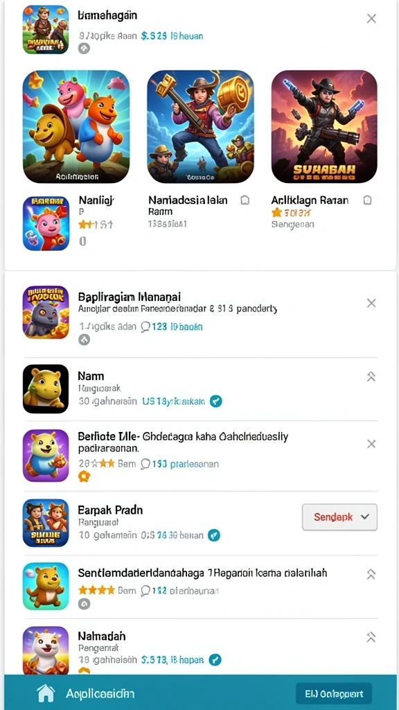 Layar awal yang cerah dan menarik perhatian.