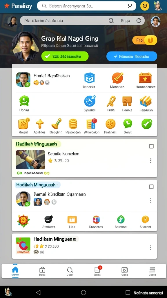 Tampilan menu utama yang menarik dan mudah dinavigasi.