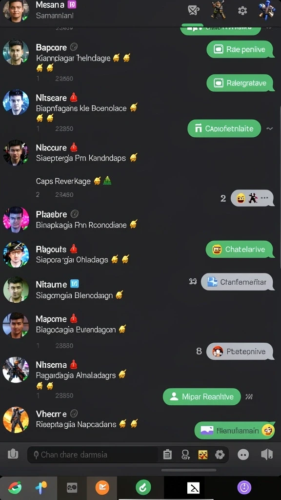 Fitur chat yang memungkinkan interaksi antar pemain.