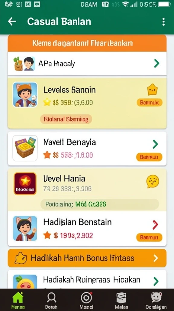 Tampilan bonus permainan yang menggembirakan dan mengasyikkan.