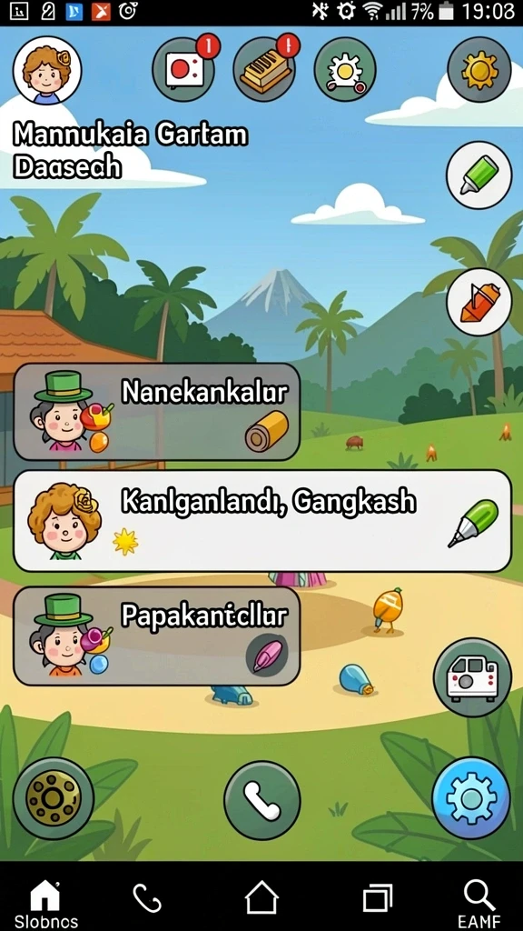 Berbagai karakter menarik untuk dipilih.