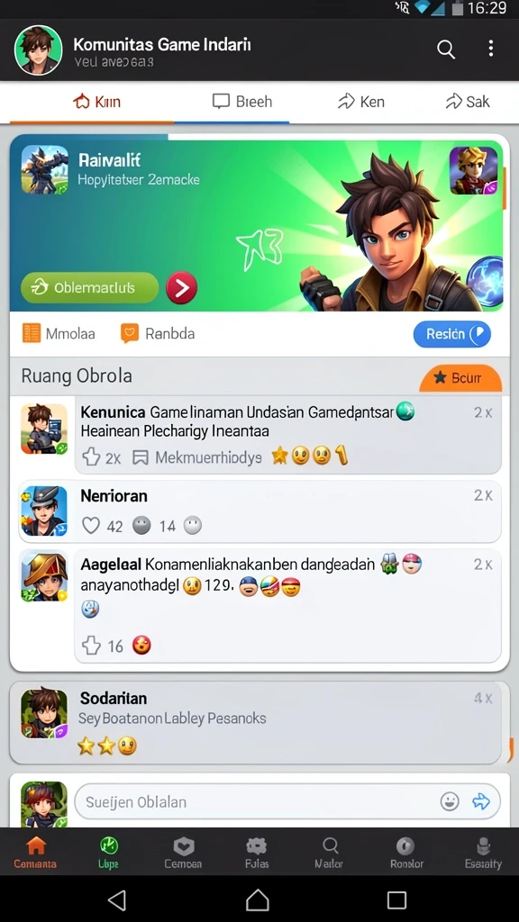 Berbagai pilihan permainan yang beragam dan menarik.