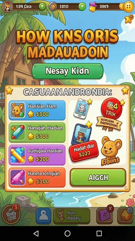 Screenshot menunjukkan fitur bonus menggiurkan yang ditawarkan dalam permainan.