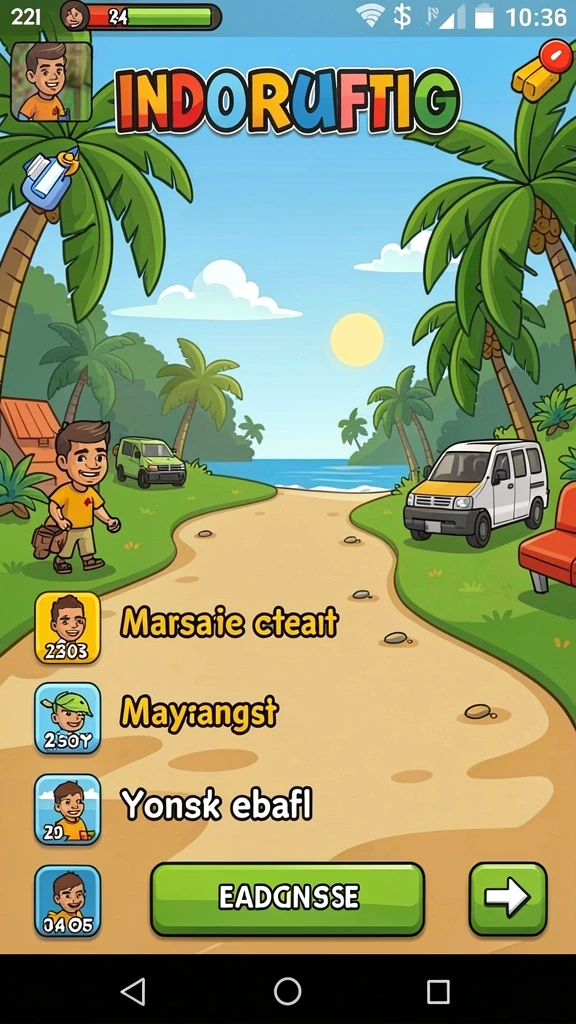 Screenshot menampilkan salah satu level menantang dalam RPLOOT.