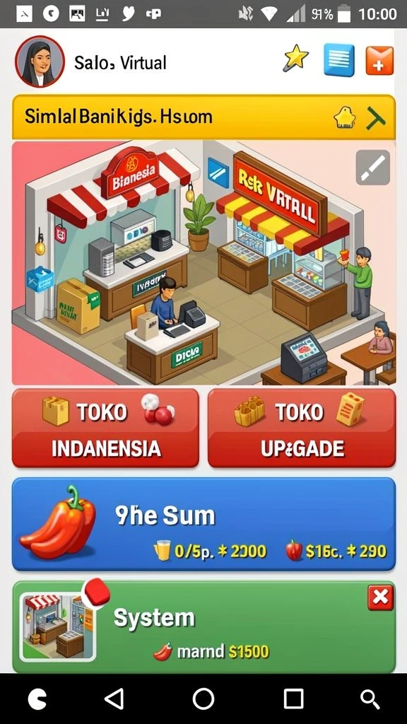 Antarmuka utama TOTO1000 yang intuitif dan menarik.