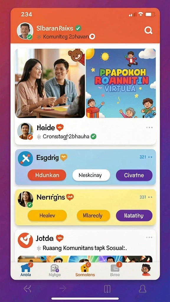 Fitur sosial yang memungkinkan interaksi antar pemain.