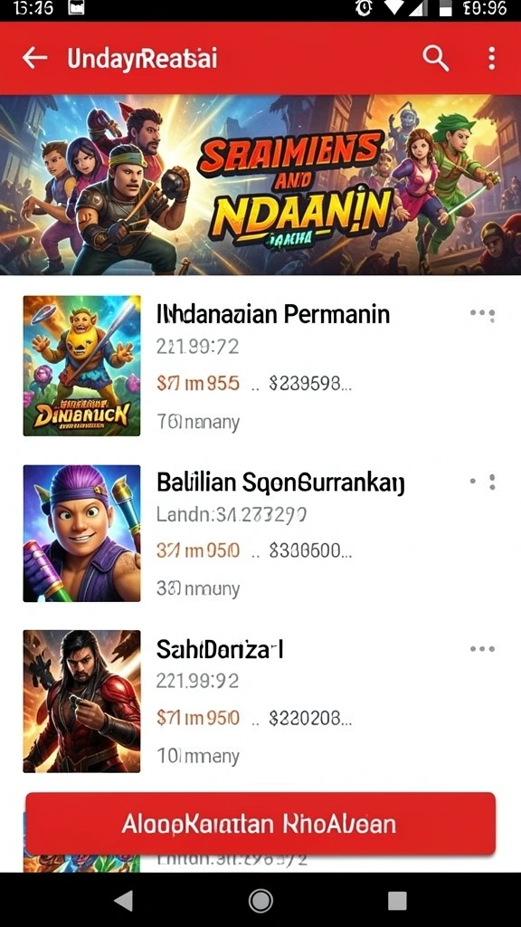 Interface yang intuitif memudahkan navigasi dalam permainan.